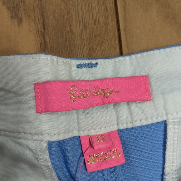 NWT! Lilly Pulitzer Callahan Stretch Shorts Blue Peri Size 12 - Picture 14 of 14
